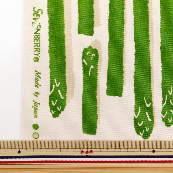 数量5から】 生地 『オックス アスパラストライプ グリーン