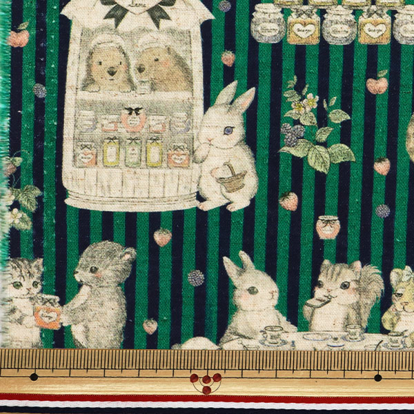 数量5から】 生地 『綿麻シーチングデジタルプリント 22fabric