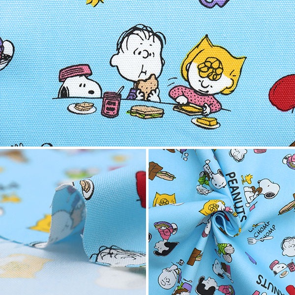 数量5から】 生地 『オックス スヌーピー ブレッド サックス G-3703-1B