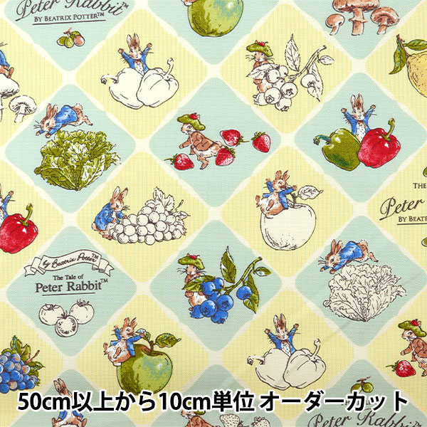 70's～USAビンテージ 　ピーターラビットフラット生地(A)アメリカン雑貨 数量5から】 生地 『オックス ピーターラビット クラシック