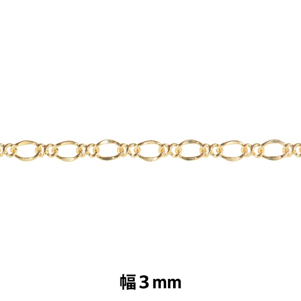 数量5から】 アクセサリー金具 『フィガロチェーン ゴールド OT0.4/750