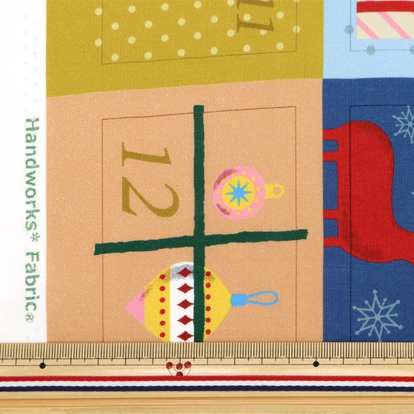 生地 『クリスマスアドベント パネルカットクロス 約108cm×73cm