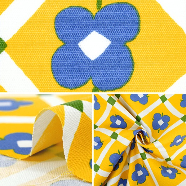 数量5から】 生地 『kippis (キッピス) オックス 市民農園 イエロー