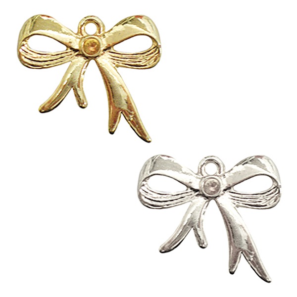 手芸金具 『チャーム リボン (#084) 金色』 すべての商品| ホビー材料