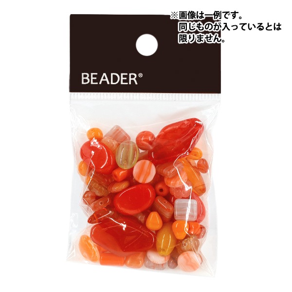 ビーズ 『チェコ ミックスビーズ オレンジ 50g MIX1-ORANGE』 ビーズ