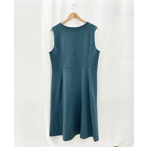 ワンピース 『ポンチニットフレアジャンパースカート ブルーグレー