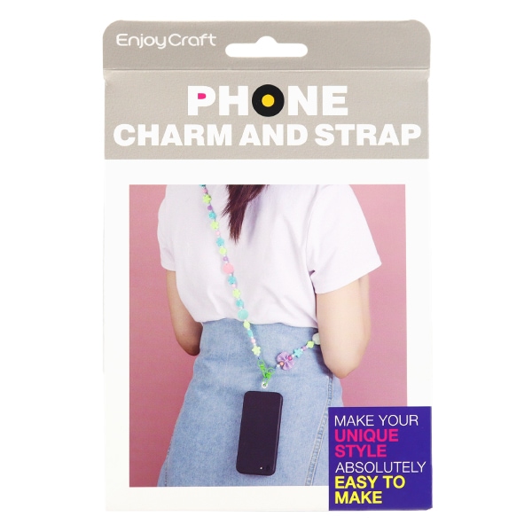 動画付き】 ビーズキット 『Enjoy Craft 携帯ストラップ ピンク