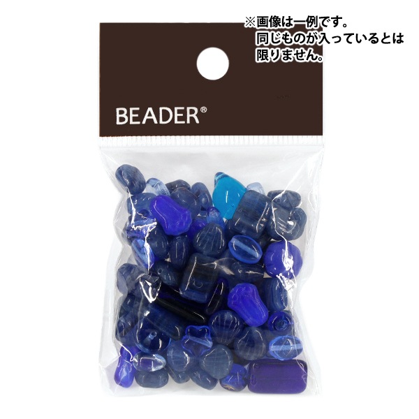 ビーズ、ネイパ、詰め合わせ ビーズ 『チェコ ミックスビーズ ブルー1 50g MIX3-BLUE-1』 ビーズ