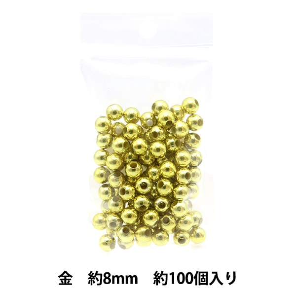 ビーズセール】ビーズ 『DXカットビーズ 金 約6mm 約200個入り