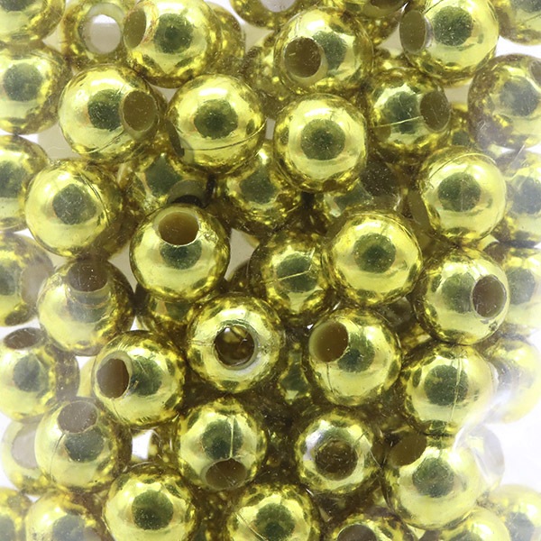 ビーズセール】ビーズ 『DX丸ビーズ 金 約8mm 約100個入り ASH