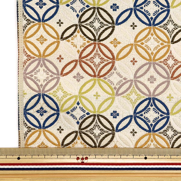 数量5から】 生地 『金襴 琳派名物裂 薄茶色 288-9954』 生地,種類から