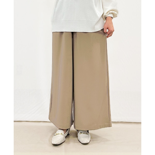パンツ 『ウエスト切替ゴムリブパンツ ベージュ SA00073-51-BE