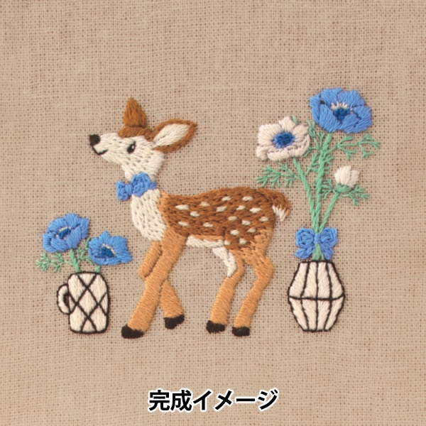 刺しゅうキット 『Chicchi 動物と季節の植物が彩る12ヶ月刺繍キット