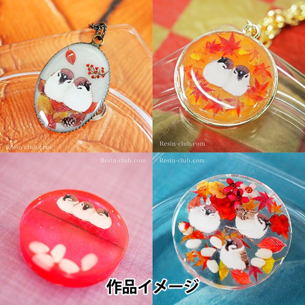 レジン材料 『すずめ 両面 RC-SZM-101』 レジンクラブ ビーズ,レジン