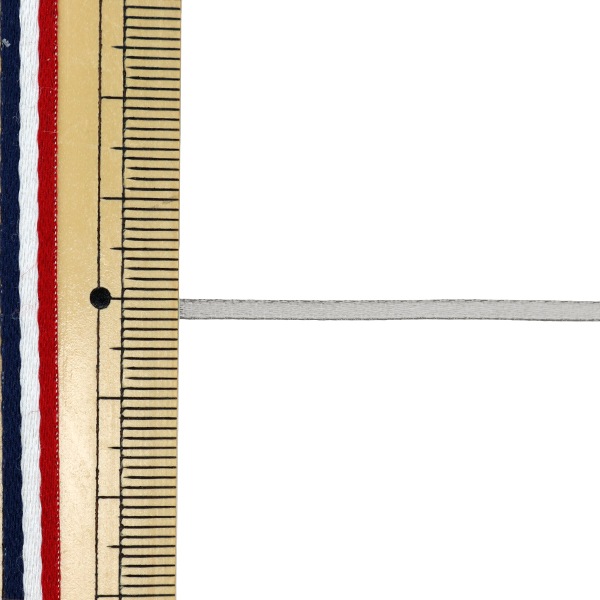 リボン 『1反売り 両面サテンリボン 幅約2mm×約10m巻 シルバー』 服飾