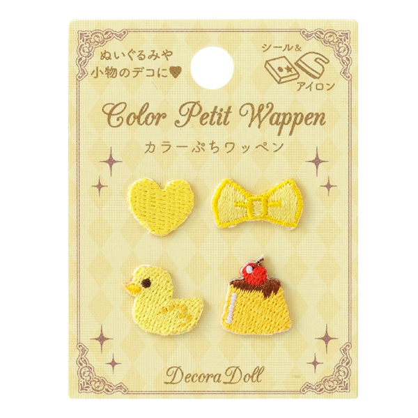手芸パーツ 『デコラドール カラーぷちワッペン イエロー DDPW