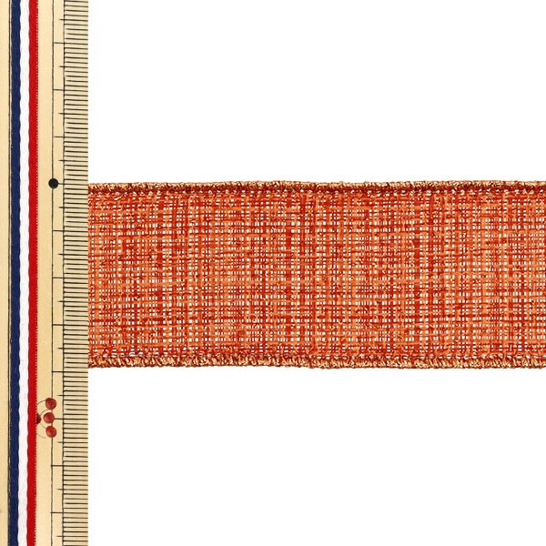 数量5から】 リボン 『ジャパネスク 約3.8cm幅 テラコッタ 43番色 9357