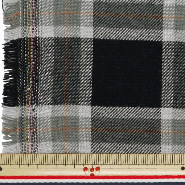 秋冬生地セール】【数量5から】 生地 『とろける起毛チェック 格子