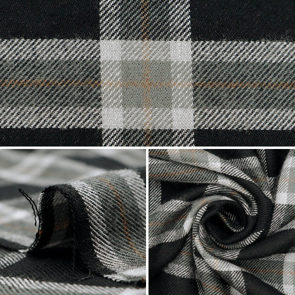 秋冬生地セール】【数量5から】 生地 『とろける起毛チェック 格子