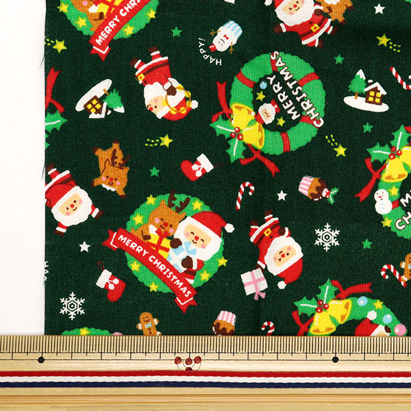 生地 『パッチワーク カットクロス 約33cm×50cm クリスマスプリント 