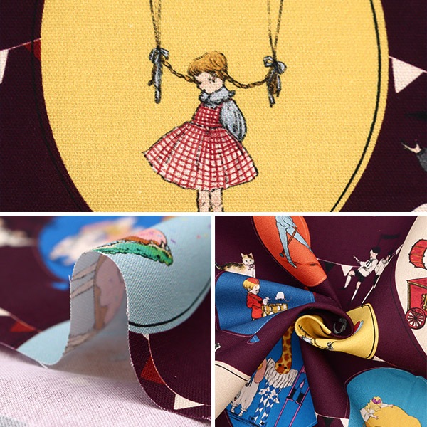 生地 『Kurahashi Rei オックス カットクロス 約145cm×約50cm 真夜中の