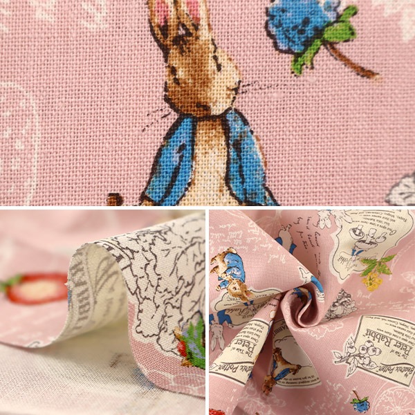 数量5から】 生地 『綿麻キャンバス ピーターラビット Fruit&Veg