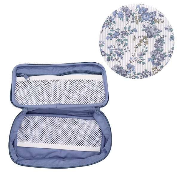 収納ケース 『リバティ・ファブリックス ポーチ バニティ型 ハンドル付