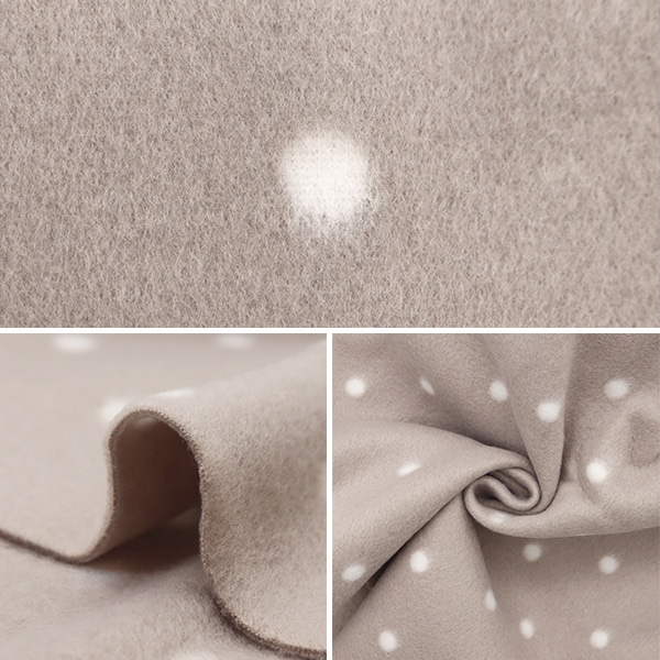 生地 『フリースプリント 水玉 カットクロス 約140cm×150cm C-5584-A