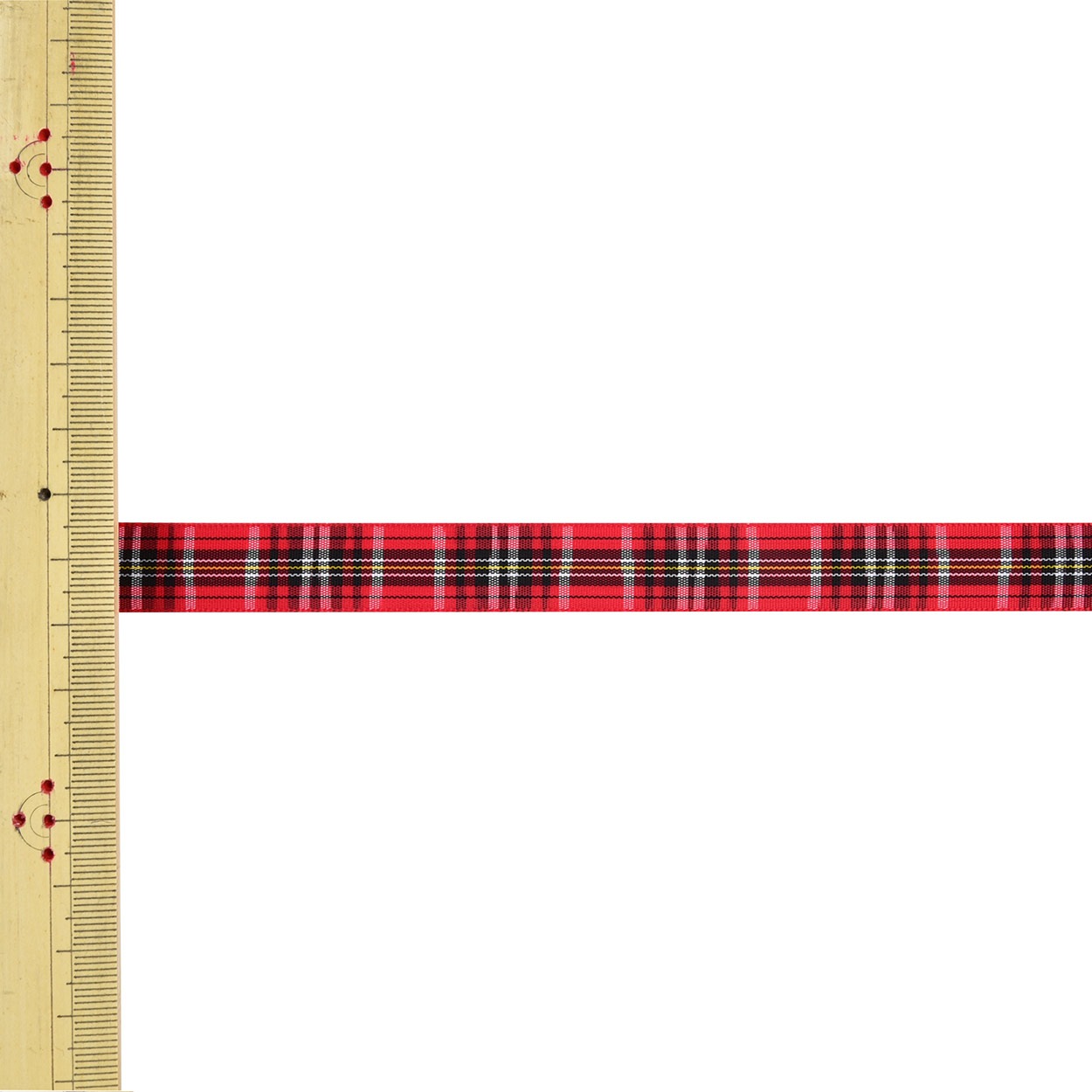 数量5から】 リボン 『チェックリボン 幅約1.5cm 6番色 6885-6