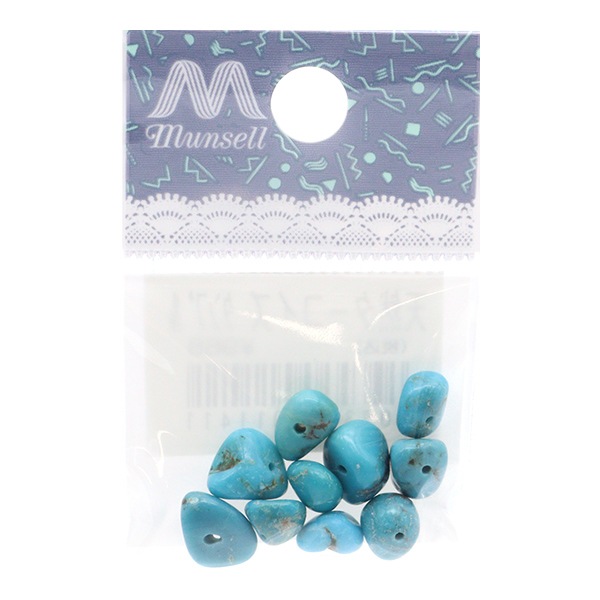 アクセサリー素材 『天然ターコイズ タンブル 10粒入り』 ビーズ