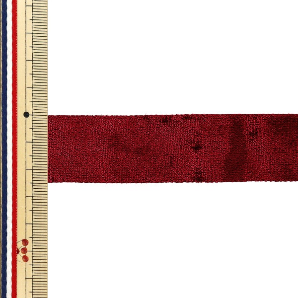 リボン 『ベロアリボン 2025 約幅25mm×長さ2m ワイン YRC2544-25