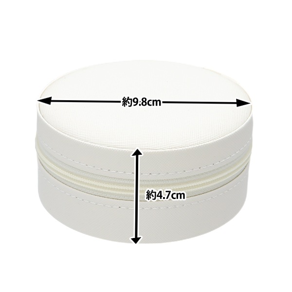 小物入れ 『ジュエリーボックス ラウンド アイボリー JB-R1』 生活雑貨