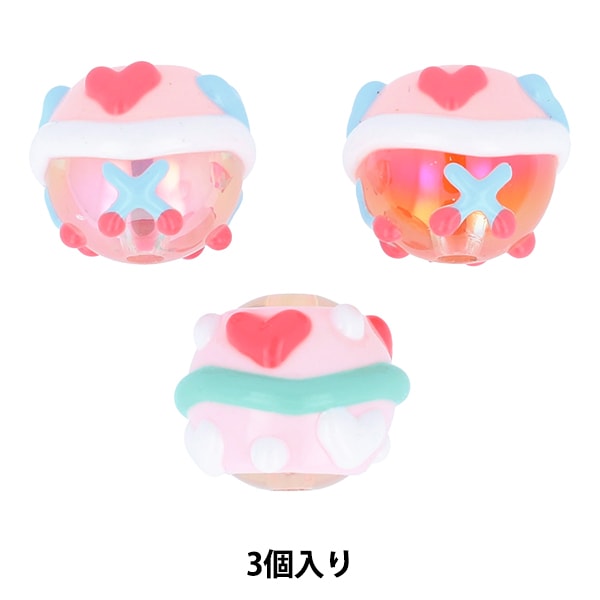 手芸パーツ 『ペイントビーズ 3個入り 01 PTB-01』 KIYOHARA 清原