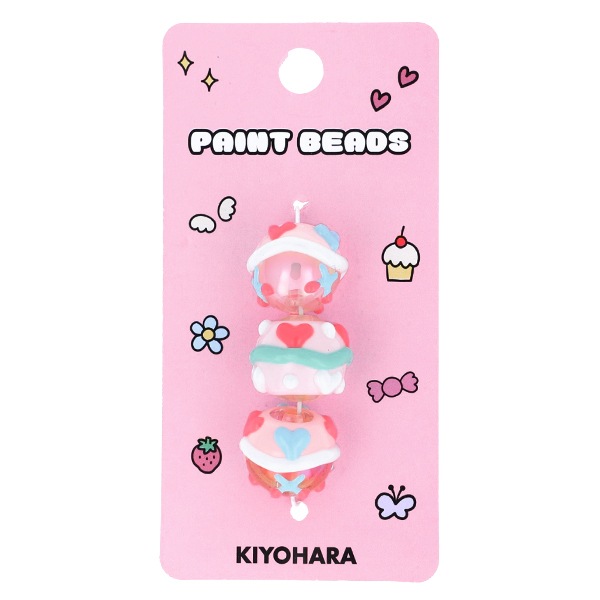 手芸パーツ 『ペイントビーズ 3個入り 01 PTB-01』 KIYOHARA 清原