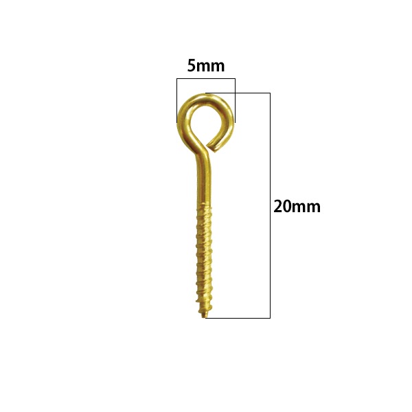 手芸金具 『ヒートン 5×20mm ゴールド 10本入り 404088』 PADICO