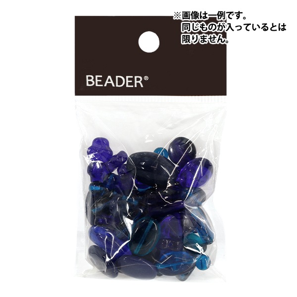 ビーズ 『チェコ ミックスビーズ ダークブルー 50g MIX-DARK BLUE