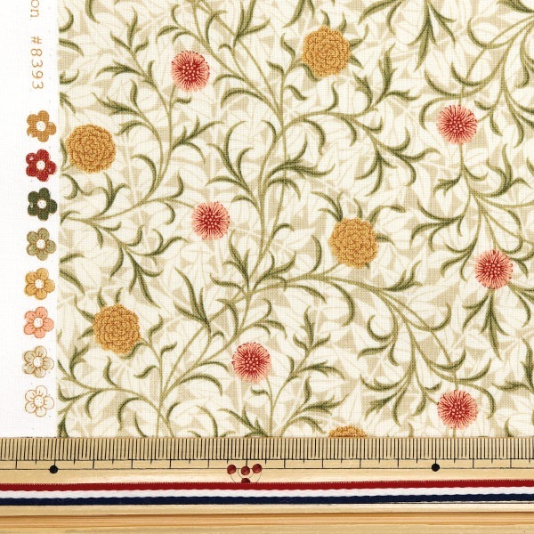 数量5から】 生地 『MODA BEST OF MORRIS シーチング スクロール 8393