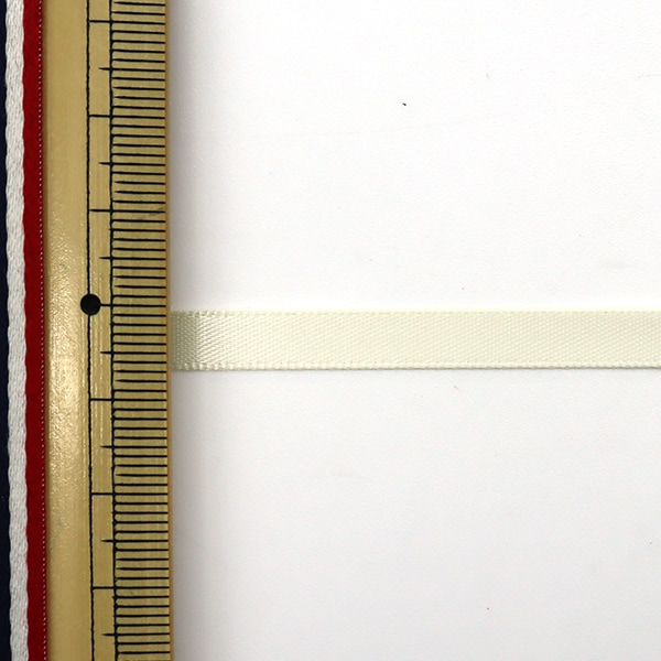 リボン 『両面サテンリボン 幅6mm×約10m巻 アイボリー』 ソーイング