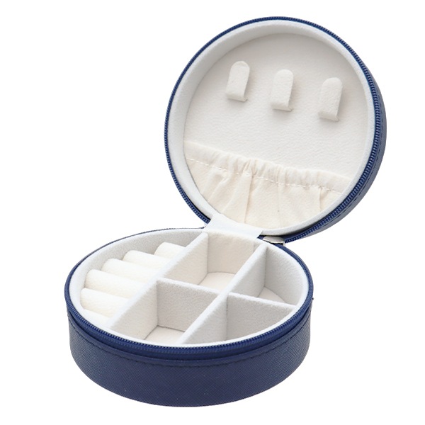 小物入れ 『ジュエリーボックス ラウンド ネイビー JB-R2』 生活雑貨