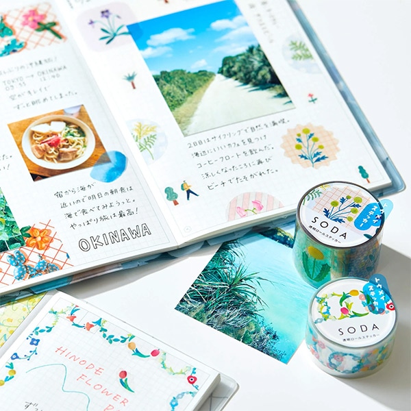 文具 『SODA(ソーダ) 透明ロールステッカー 90ピース キッテ