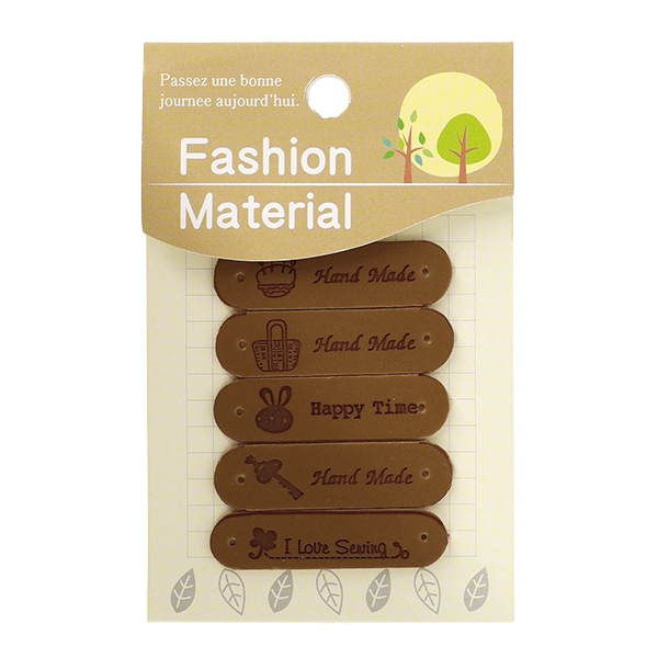 タグラベル 『合皮タグ 5枚入り FLTG-01』 雑貨,ワッペン,縫い付け