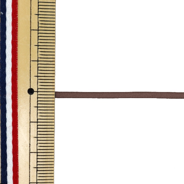 リボン 『1反売り 両面サテンリボン 幅約2mm×約10m巻 チャ』 服飾