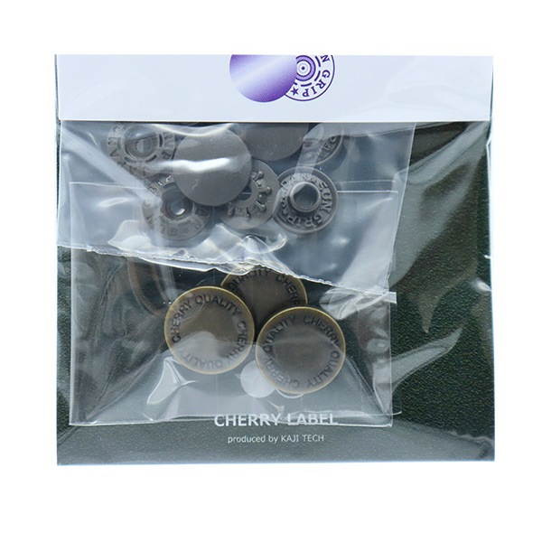 ボタン 『CHERRY LABEL プラスチックスナップ サンメタルスナップ 15mm
