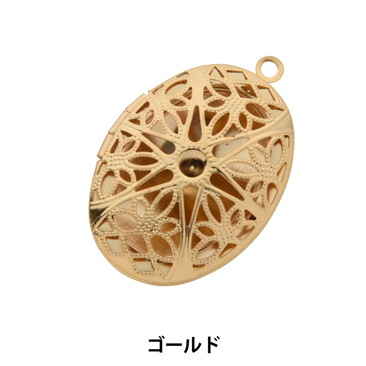 手芸金具 『透かしロケット 楕円 S』 ビーズ,ビーズ金具| ホビー材料の