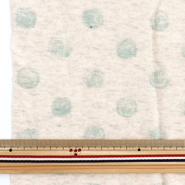 秋冬生地セール】【数量5から】 生地 『杢裏毛ニット 水玉大