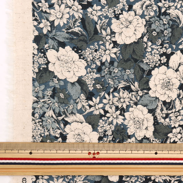 布地ws* 計10m♪綿麻シーチング/紺系 布地ws* 計10m♪リネンシーチング&frasl;紺