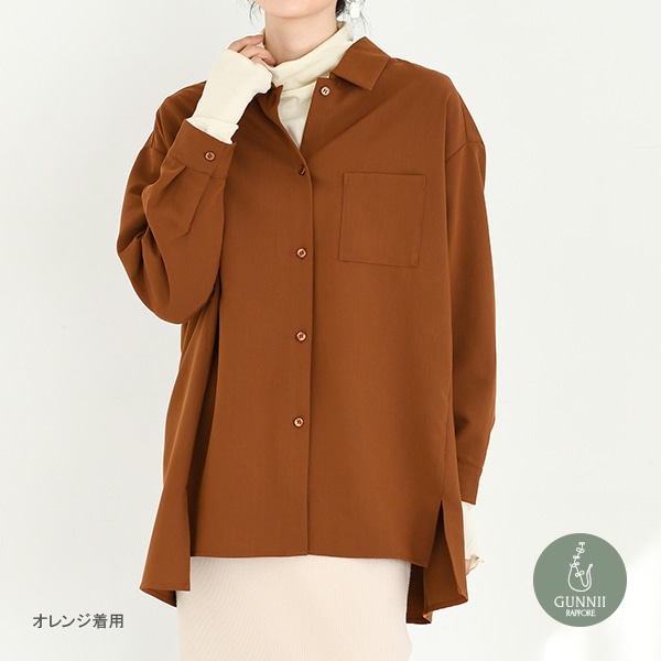 トップス 『ラージタックオーバーシャツ オレンジ SA00333-30-OR
