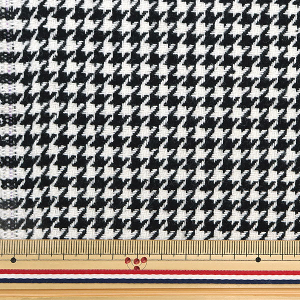 数量5から】 生地 『ウールブレンドやわらか風合いウォッシャブル 千鳥