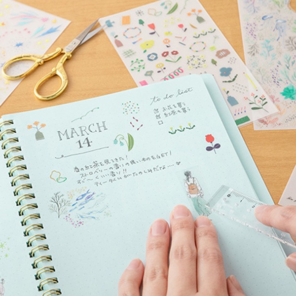 文房具 『転写シール モチーフ北欧柄 82631006』 MIDORI ミドリ 画材