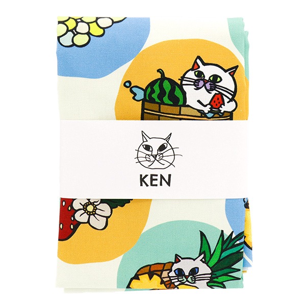 生地 『KEN オックスカットクロス フルーツ 約70cm×75cm KNFO-01